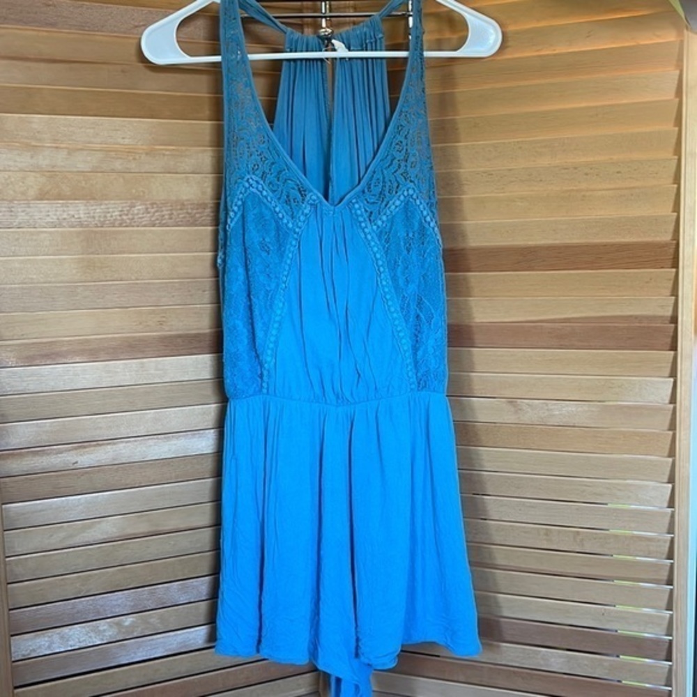 Taylor and Sage Light Blue Romper. Size Medium